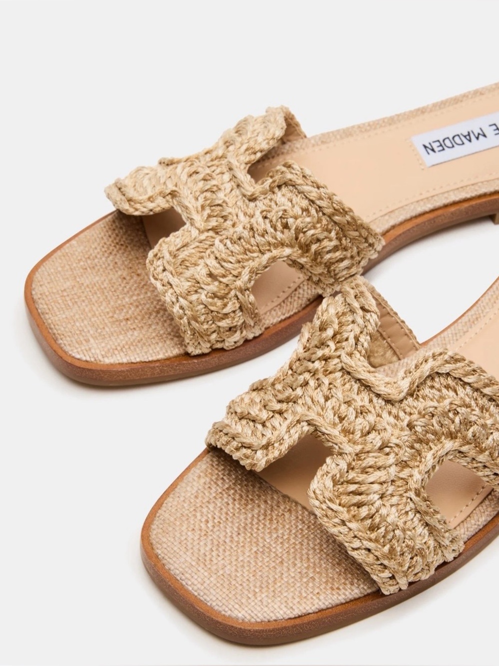 Steve Madden | Hayden raffia woven slide sandal